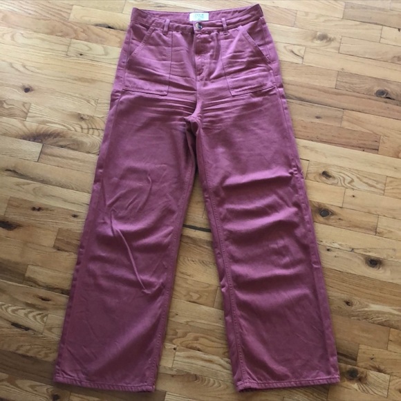 Super high-waisted pink wide-leg pants - size 8 - Picture 4 of 4